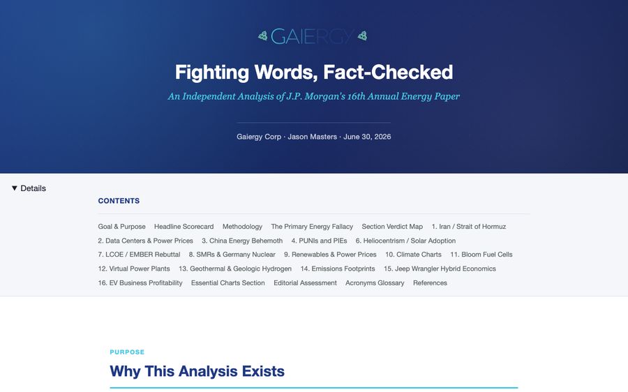 Independent fact-check of J.P. Morgan's annual energy paper